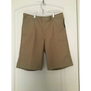 Dickies Boys Casual Flat Front Shorts Size 14 Husky Khaki Pockets